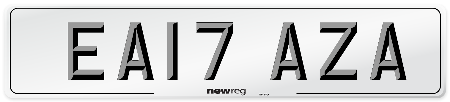 EA17 AZA Number Plate from New Reg